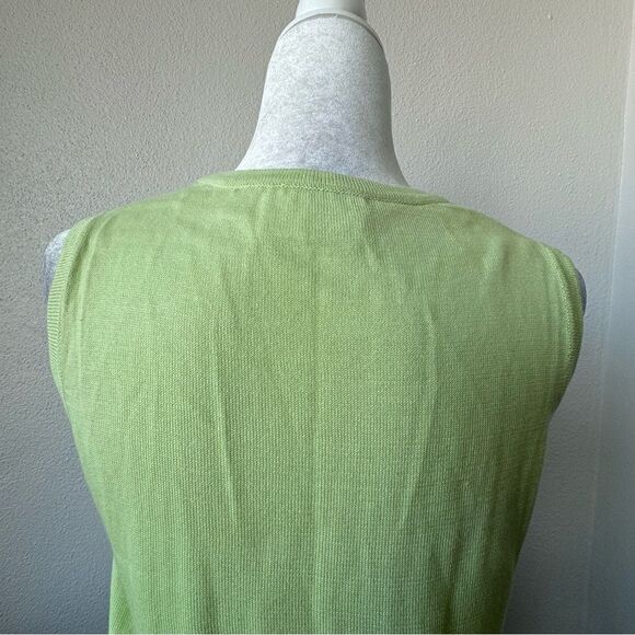Quacker Factory Cardigan and Sleeveless Knit Tank Set Green Sequins SZ S - Picture 13 of 15